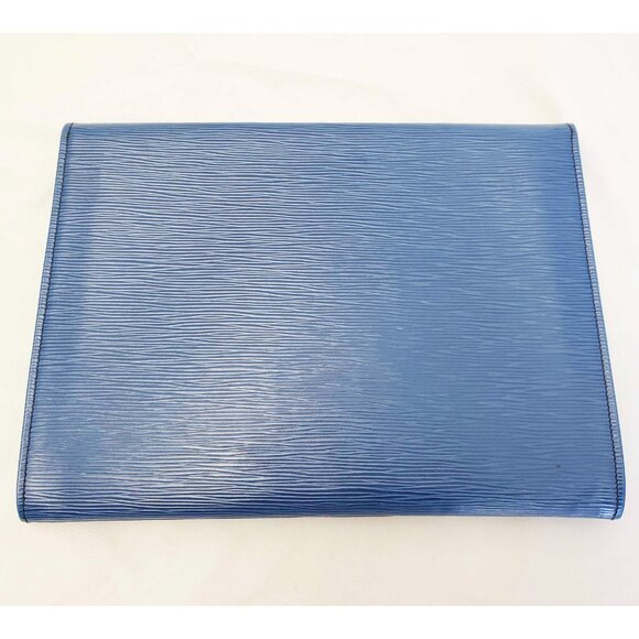LOUIS VUITTON Womens Epi Jena Clutch Bag Blue Authentic - Picture 14 of 14